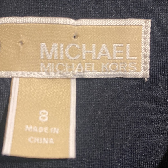 MICHAEL KORS "GEMMA" 💙🤍NAVY BLUE & WHITE🤍💙 FLORAL PRINT PONTE DRESS 🌟EUC🌟 - Picture 11 of 16